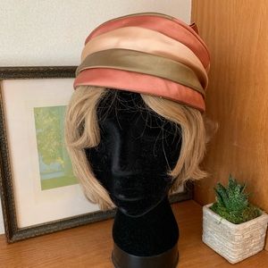 Vintage Satin Layered Hat